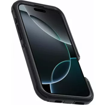 Aizsargājošs tālruņa vāciņš OTTERBOX Defender Series Saderīgs ar MagSafe Silikona Melns priekš Apple iPhone 16 Pro Max
