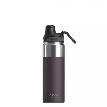 Termoss asobu Alpine Flask Hiking 530 ml nerūsējošais tērauds Burgundijas sarkanā krāsā, 235 mm augstums, 7,6 cm diametrs