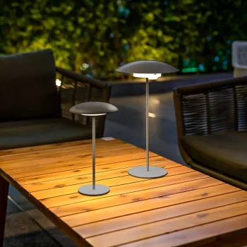 Baterijas lampa NewGarden SARDINIA 30 antracīta LED, pārnēsājama uzlādējama āra lampa