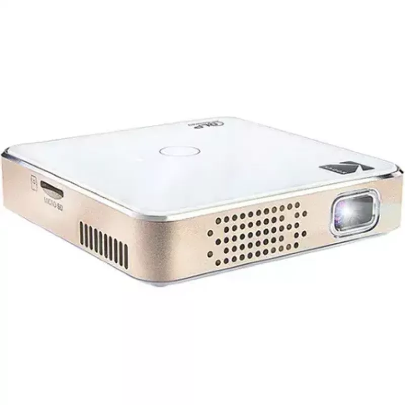 Projektors Kodak Luma 150 Wi‑Fi balta‑Gold, pārnēsājams LED piko projektors ar bezvadu savienojamību