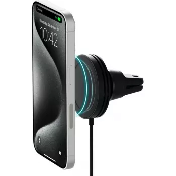 Bezvadu auto ventilācijas stiprinājums iOttie Velox Qi2 MagSafe — VLXWCG212, Qi2 magnētiskā bezvadu uzlāde saderīgiem iPhone modeļiem