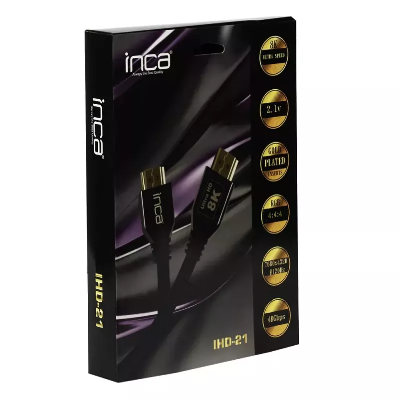 Inca IHD-21 HDMI kabelis 2 m HDMI Type A 3 x HDMI Type A melns