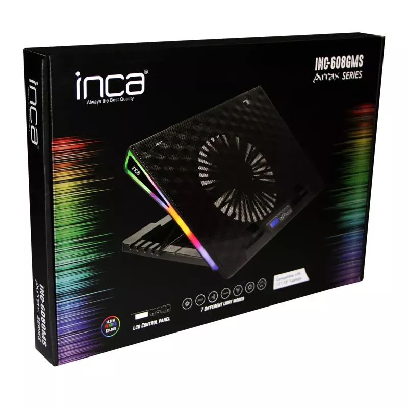 Klēpjdatora statīvs Inca INC-608GMS Melns 43,2 cm 17 collas