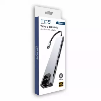 USB Type-C centrmezgls INCA ITPC-7T 1000 Mbit/s HDMI RJ-45 USB 2.0 USB 3.0