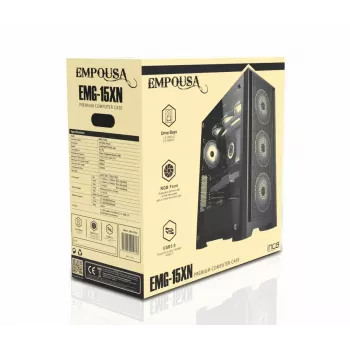 Datora korpuss Inca EMG-15XN Midi Tower melns