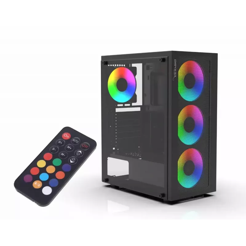 Datora korpuss Inca EMG-15XN Midi Tower melns