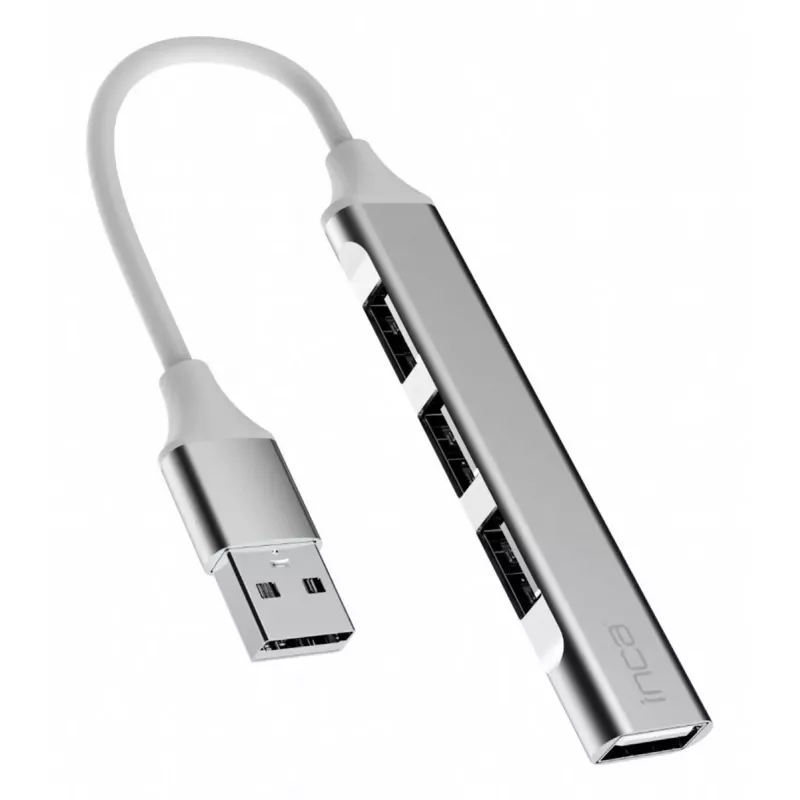 USB centrmezgls Inca IUSB-4TUX USB 2.0 Type-A 5000 Mbit/s Sudraba Balts