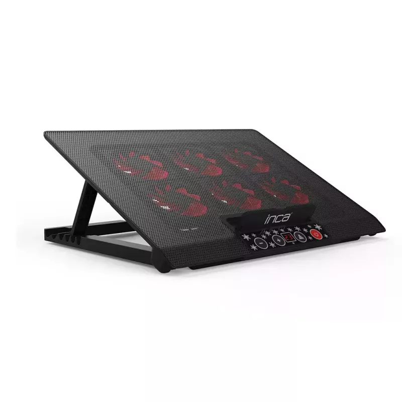 Klēpjdatora dzesēšanas paliktnis Inca INC-601GMS 43,2 cm 6 ventilatori USB melns