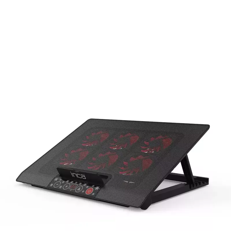 Klēpjdatora dzesēšanas paliktnis Inca INC-601GMS 43,2 cm 6 ventilatori USB melns