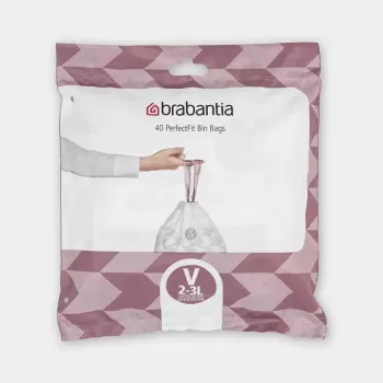 Atkritumu maisi BRABANTIA 100253 3 L tvertnēm, balti, plastmasa, 40 gab.