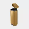 Atkritumu tvertne Brabantia 238765 apaļa tērauda zelta krāsā diametrs 29,3 cm dziļums 380 mm augstums 679 mm