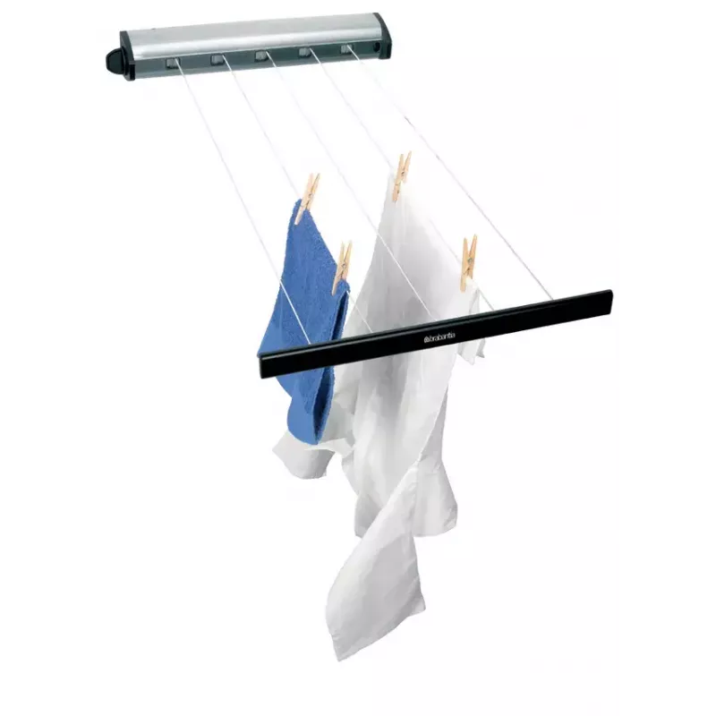Pie sienas stiprināms žāvējamais režģis Brabantia Pull-Out Drying Lines Set 2 pcs Nerūsējošais tērauds