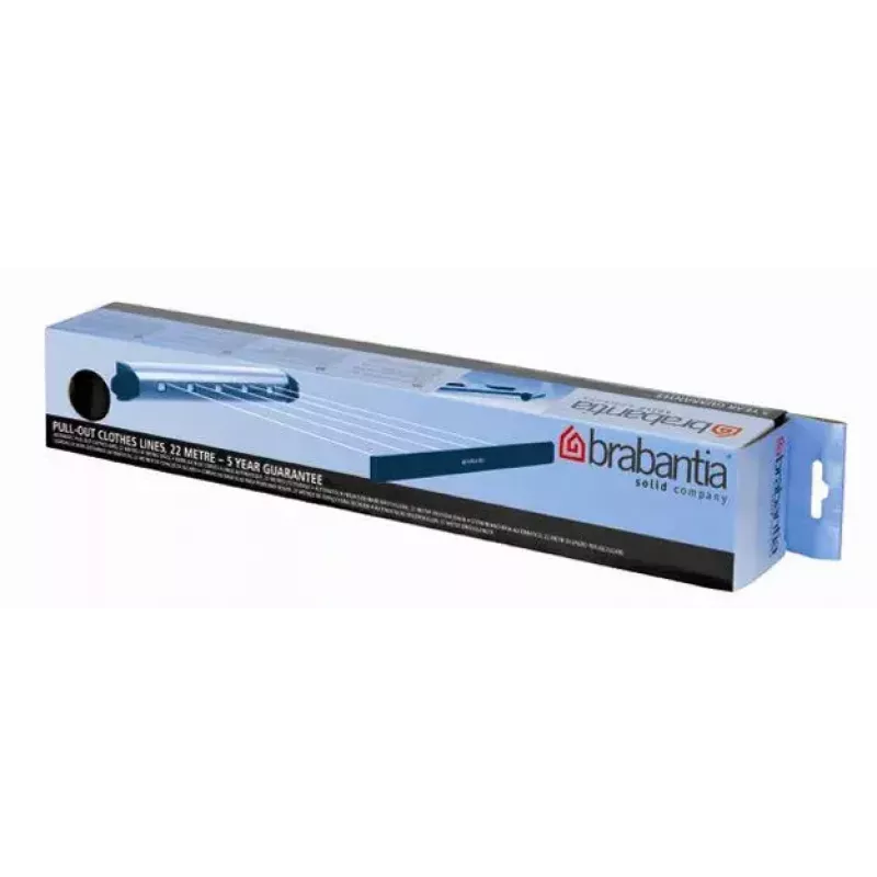 Pie sienas stiprināms žāvējamais režģis Brabantia Pull-Out Drying Lines Set 2 pcs Nerūsējošais tērauds