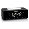 Pulksteņa radio Lenco CR540BK — FM modinātājpulkstenis, 1,2 collu LED displejs, regulējama naktslampiņa, USB uzlāde, stereo skaļruņi
