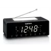 Pulksteņa radio Lenco CR540BK — FM modinātājpulkstenis, 1,2 collu LED displejs, regulējama naktslampiņa, USB uzlāde, stereo skaļruņi