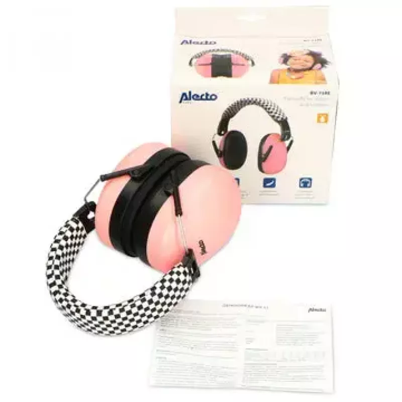 Hearing protection headphones Alecto BV-71RE Head-band Pink