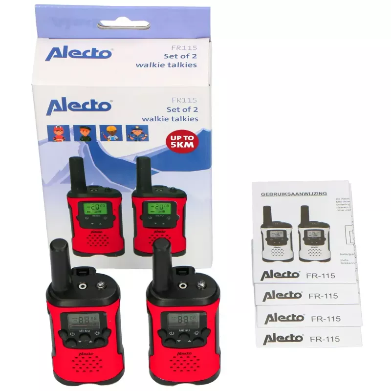 Alecto FR115RD divvirzienu radio 8 kanāli 446 MHz melns sarkans