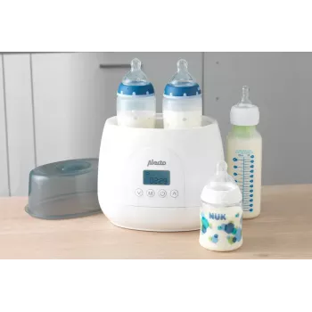 Pudeļu sildītājs Alecto BW700TWIN — dubultais 3-in-1 elektriskais pudeļu sildītājs, 512 W, 230 V, balts