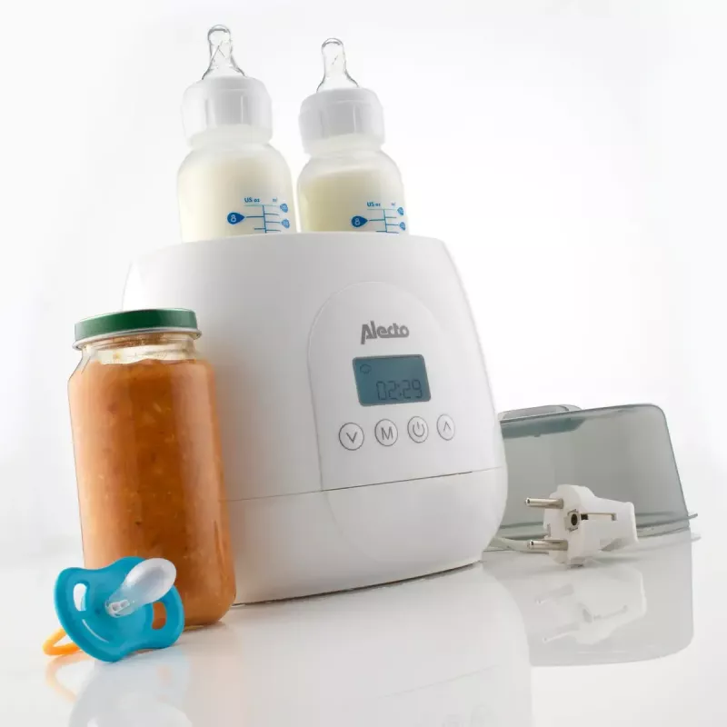 Pudeļu sildītājs Alecto BW700TWIN — dubultais 3-in-1 elektriskais pudeļu sildītājs, 512 W, 230 V, balts