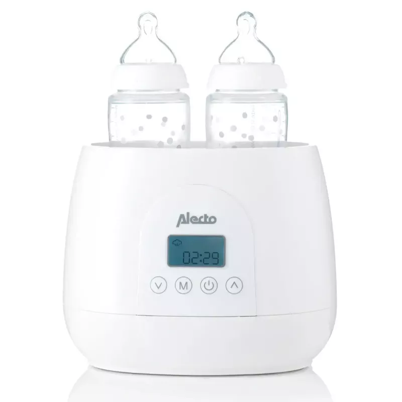 Pudeļu sildītājs Alecto BW700TWIN — dubultais 3-in-1 elektriskais pudeļu sildītājs, 512 W, 230 V, balts
