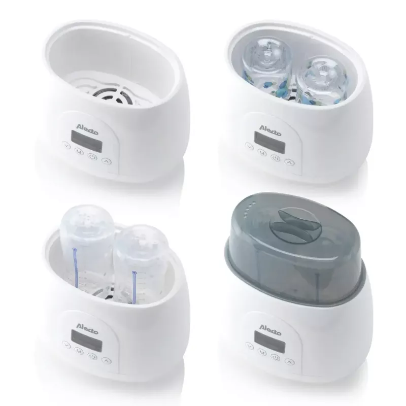 Pudeļu sildītājs Alecto BW700TWIN — dubultais 3-in-1 elektriskais pudeļu sildītājs, 512 W, 230 V, balts
