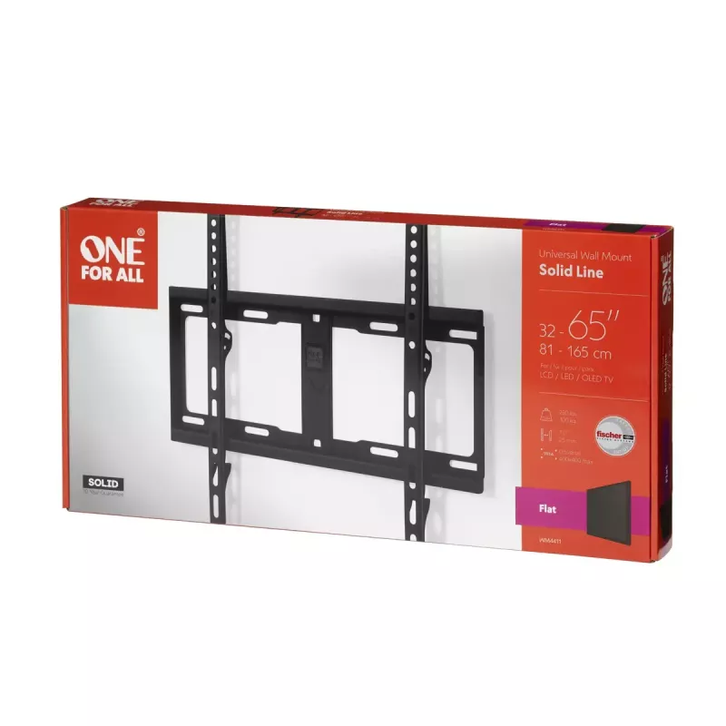 TV sienas stiprinājums One For All Solid 165,1 cm (65) melns