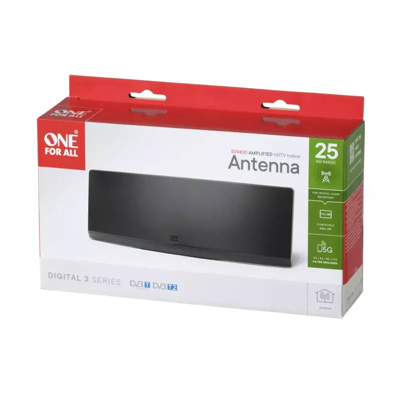 Iekštelpu antena One For All Design Line DVB-T Curved EX 45dB 5G