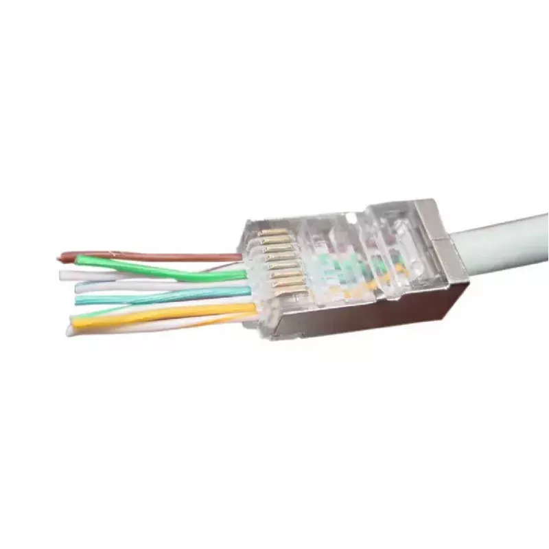RJ-45 vadu savienotājs Gembird LC-PTF-01/100, F/UTP, brūns/sudraba/caurspīdīgs, 10 gab.