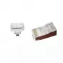 RJ-45 vadu savienotājs Gembird LC-PTF-01/100, F/UTP, brūns/sudraba/caurspīdīgs, 10 gab.
