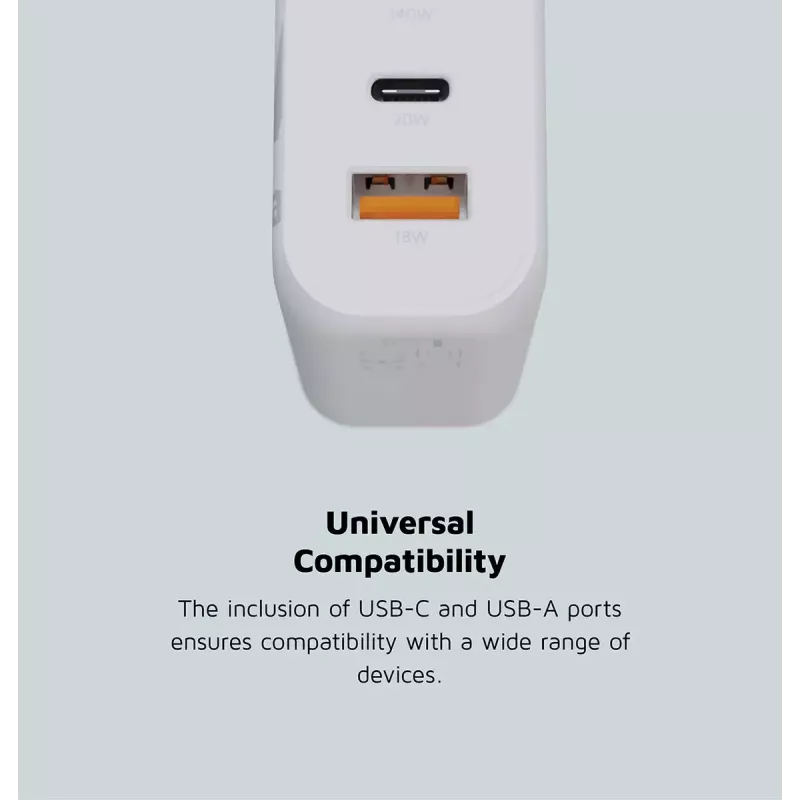 Xtorm 140W GaN² Īpaši kompakts sienas lādētājs iekštelpām Maiņstrāva Universāls 3 USB Type-C Ātrā uzlāde