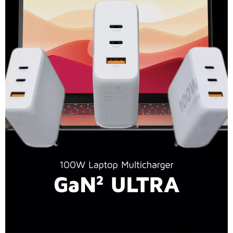 Iekštelpu lādētājs Xtorm 100W GaN² Ultra Wall Charger ātrā uzlāde 2 USB-C