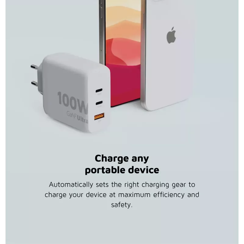 Iekštelpu lādētājs Xtorm 100W GaN² Ultra Wall Charger ātrā uzlāde 2 USB-C