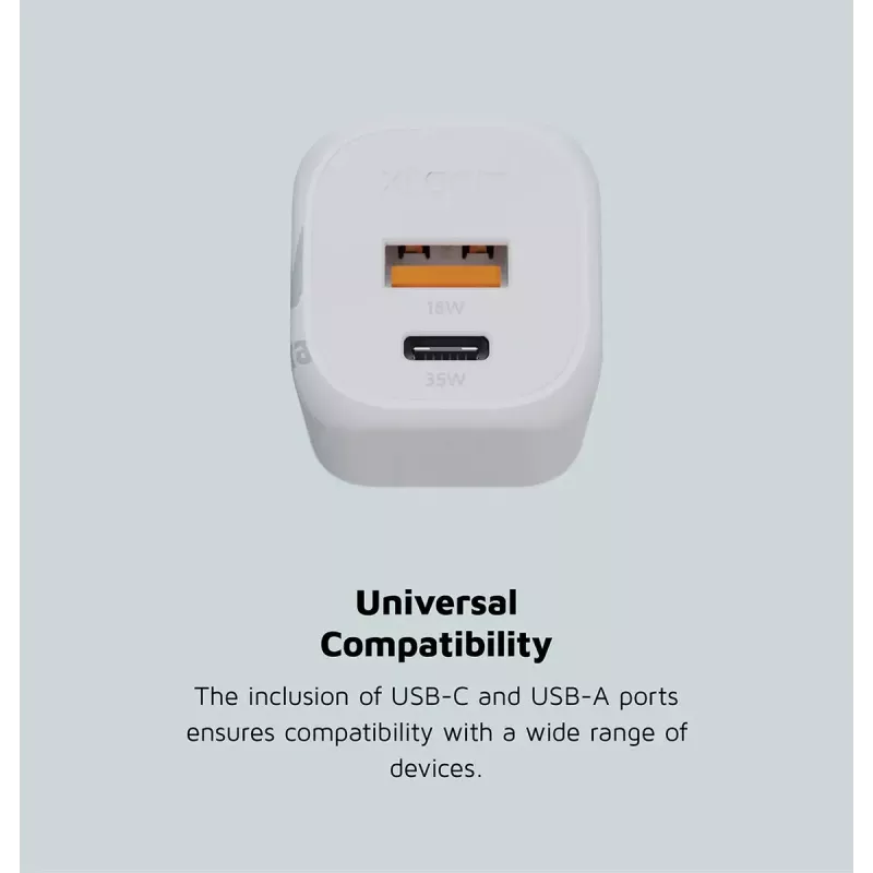 Wall Charger Xtorm 35W GaN² Ultra Indoor USB Type-C Fast Charging balta