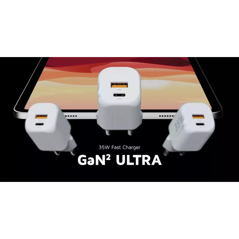 Wall Charger Xtorm 35W GaN² Ultra Indoor USB Type-C Fast Charging balta