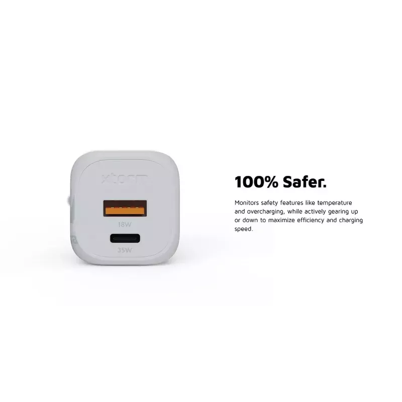 Wall Charger Xtorm 35W GaN² Ultra Indoor USB Type-C Fast Charging balta