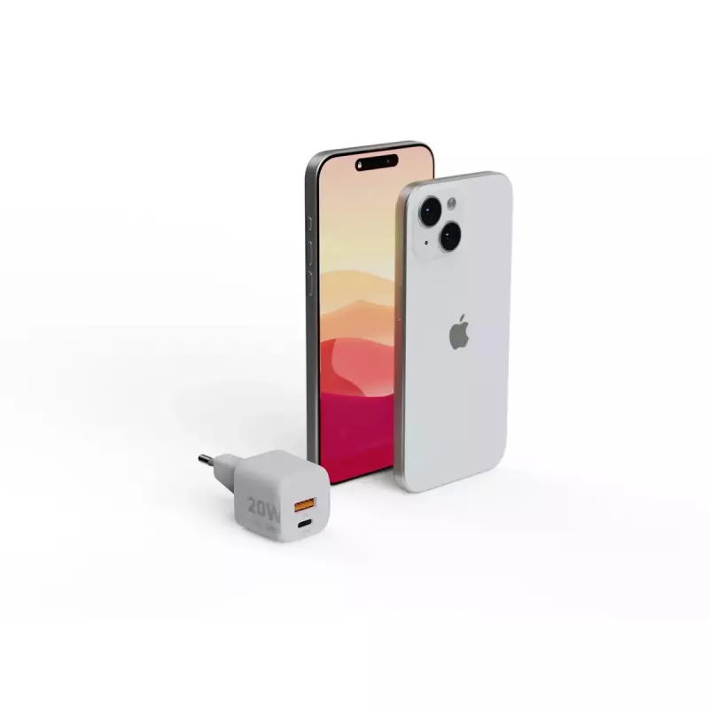 Sienas lādētājs Xtorm 20W GaN² Ultra — 20 W, USB-C, iekštelpām, balts