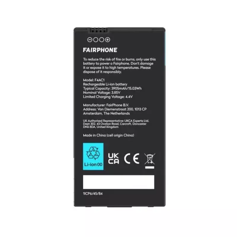 Baterija Fairphone F4BATT-1ZW-WW1 melna 46,8x91,9x6,2 mm