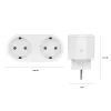 Viedais spraudnis Avanca International BV Hombli Smart Socket Duo EU — Wi‑Fi, 220–250 V, 50–60 Hz, 3540 W, iekštelpām, balts