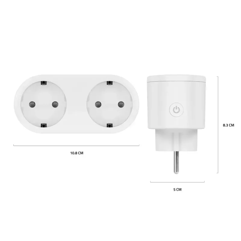 Viedais spraudnis Avanca International BV Hombli Smart Socket Duo EU — Wi‑Fi, 220–250 V, 50–60 Hz, 3540 W, iekštelpām, balts