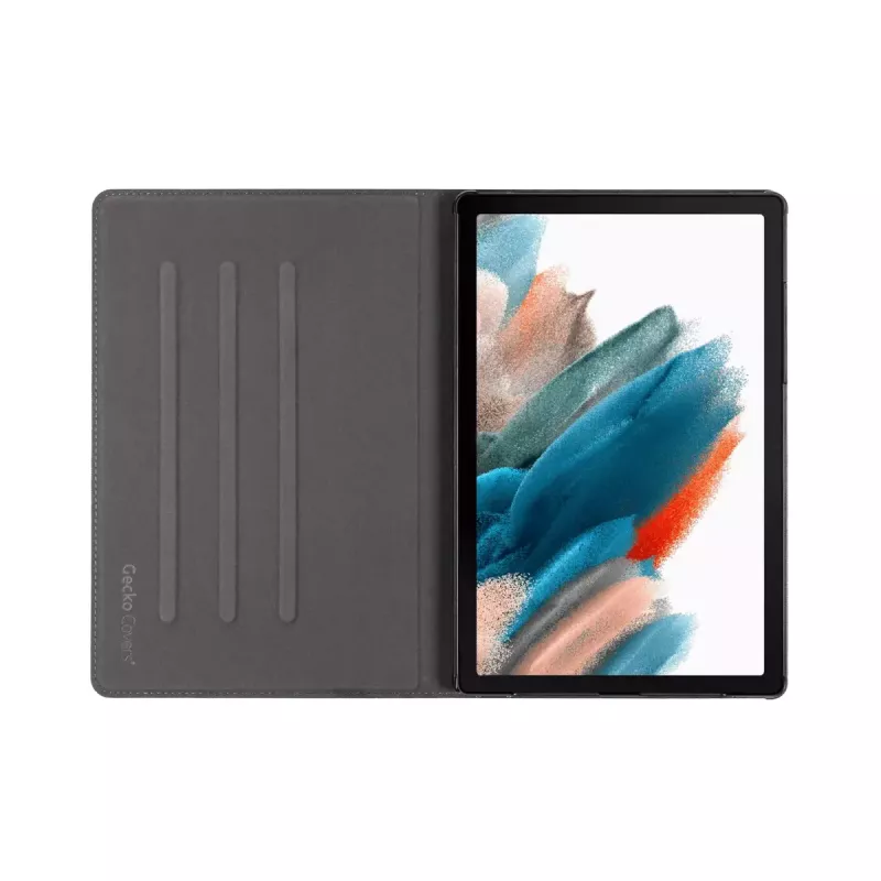 Folio maciņš GeckoCovers Galaxy Tab A8 (2021) planšetdatoram — Easy-Click 2.0, velūra un mākslīgās ādas, statīvs, 10,5 collu ekrāns