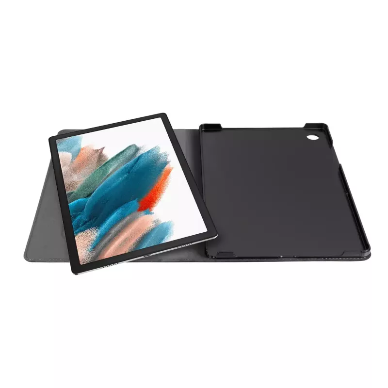 Folio maciņš GeckoCovers Galaxy Tab A8 (2021) planšetdatoram — Easy-Click 2.0, velūra un mākslīgās ādas, statīvs, 10,5 collu ekrāns