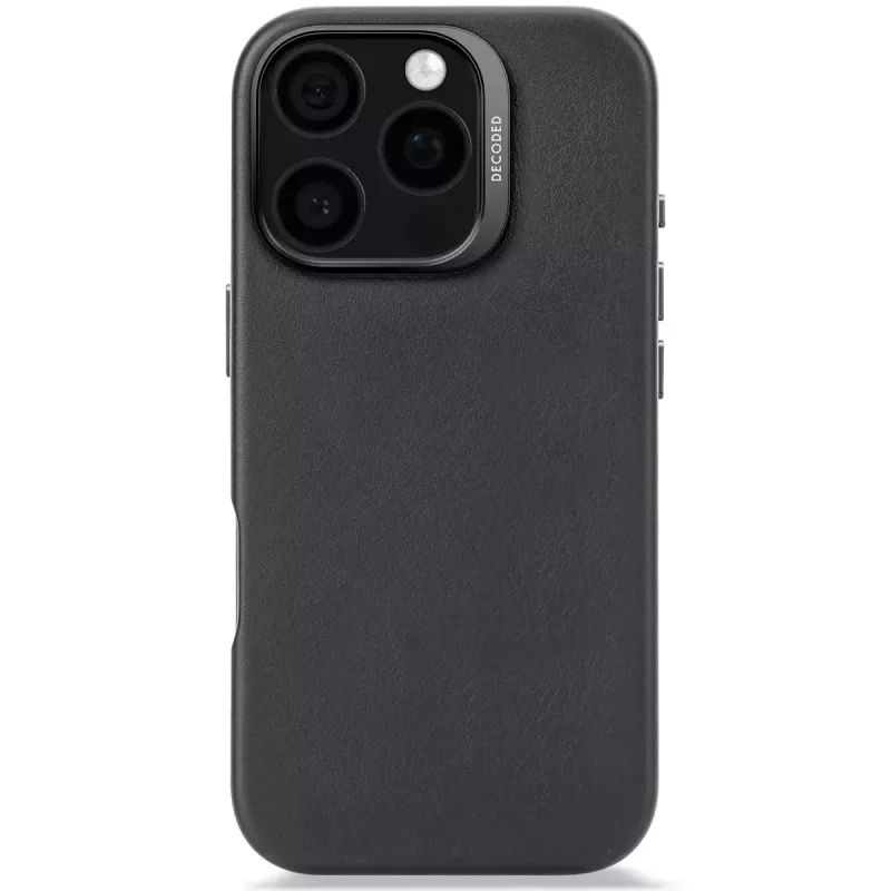 Dekodēta ādas maciņa iPhone 16 Pro 6,3 collas melns