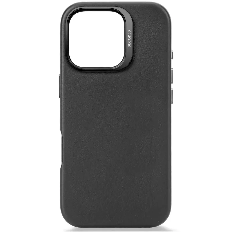 Dekodēta ādas maciņa iPhone 16 Pro 6,3 collas melns
