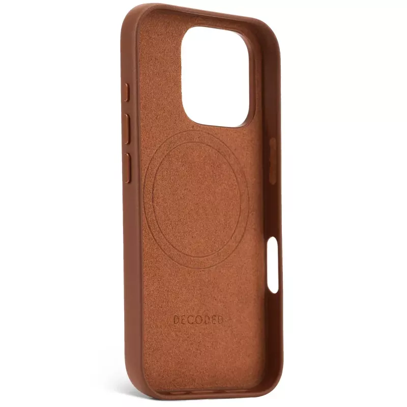 Dekodēts ādas vāciņš iPhone 16 Pro 6,3 collas brūns