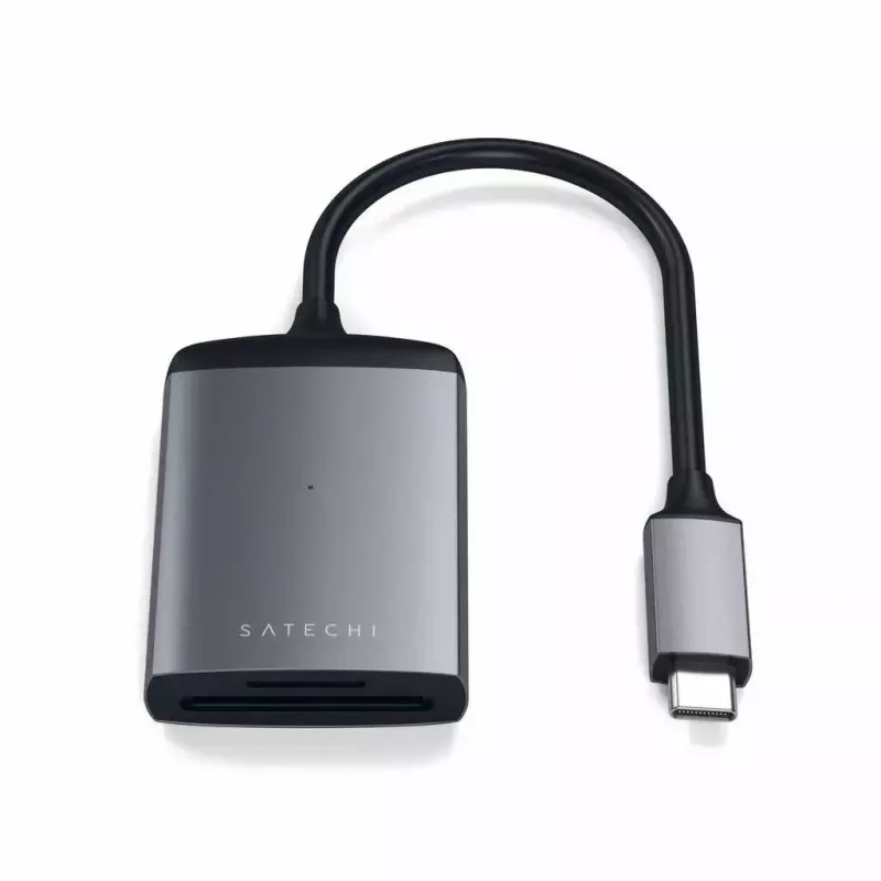 Karšu lasītājs Satechi ST-TCU3CRM USB 2.0 Type-C — SD, MicroSD, pelēks, iekšējs, 312 Mbit/s