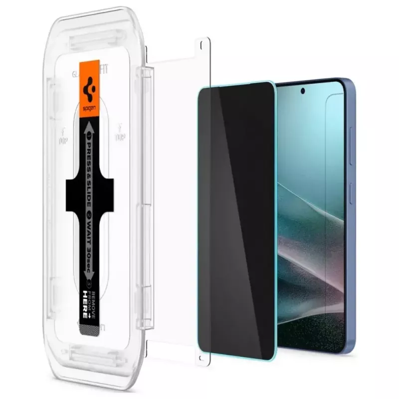 Spigen Glas.TR EZ FIT HD rūdīta privātuma stikla ekrāna aizsargs Samsung Galaxy S24/S25 — 2 gab.
