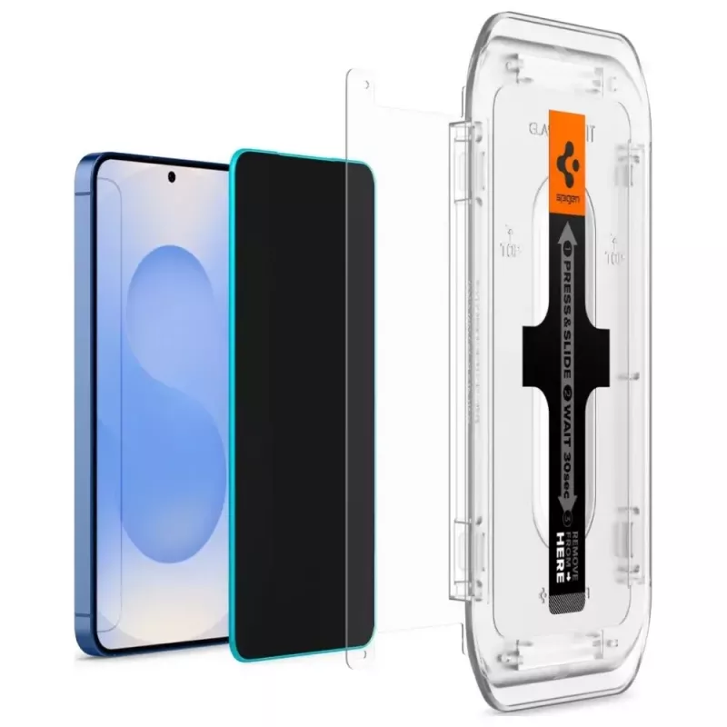 Spigen Glas.TR EZ FIT HD rūdīta privātuma stikla ekrāna aizsargs Samsung Galaxy S24/S25 — 2 gab.