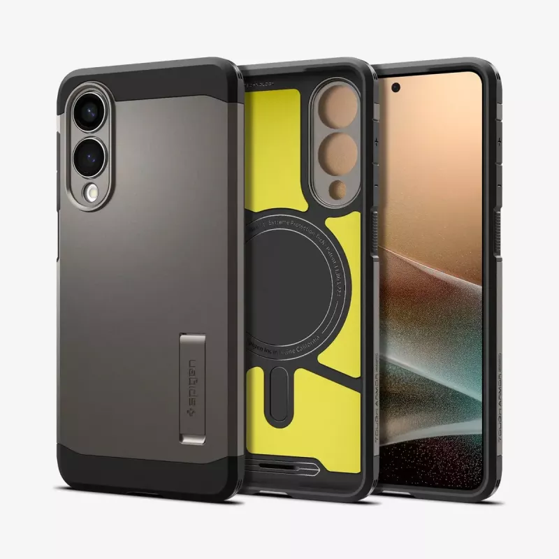Vāciņš Spigen Galaxy S25 Edge Tough Armor AI MagFit Gunmetal