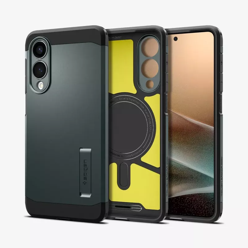 Vāciņš Spigen Galaxy S25 Edge Tough Armor AI Abyss zaļa