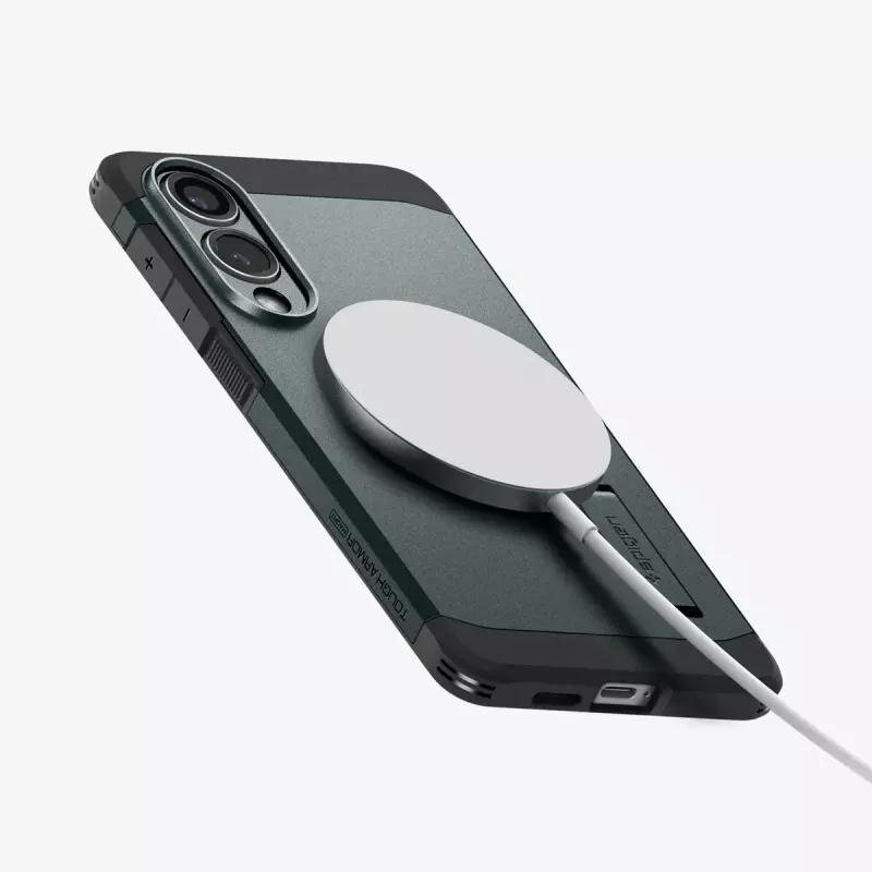 Vāciņš Spigen Galaxy S25 Edge Tough Armor AI Abyss zaļa